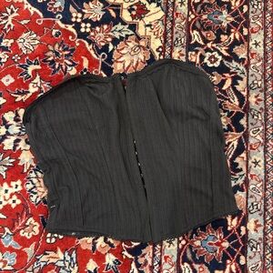 Black Strapless Corset Top